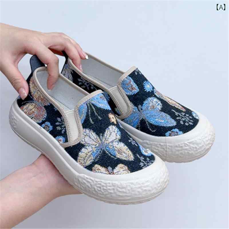 レディース 　シューズ 楽 景 瑞 秋 古風 布 靴は 軽くて 快適で 通気性の ある レディース キャンバス..