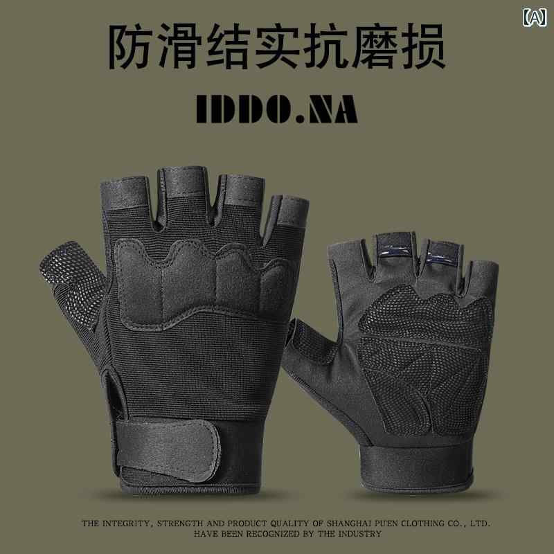 サイクリング スポーツ 手袋 春夏の 薄手 ハーフフィンガー 戦術 トレーニング 手袋 メンズ スポーツ ..