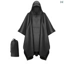 アウトドア かっぱ レインウェア アウトドア 大人用 マント レインコート ハイキング 登山 釣り キャンプ 多機能 スリーインワン キャノピー マット ポンチ...
