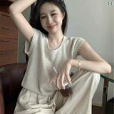 ノースリーブ ニット 女性用 夏用の リネンの ノースリーブニット ベスト。 ゆったり ウエスト コート Tシャツと して 着用 でき とても 素敵な 小さい ...