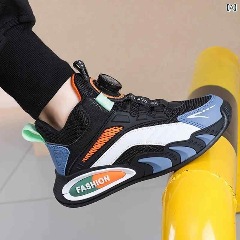 キッズ シューズ フィット ボーイズ スポーツ シューズ 2025夏 カジュアル 子供用 バスケットボール シ..