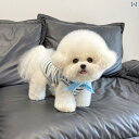 犬服 ニット セーター 犬 服 春と 夏 薄手 スタイル カレッジ 刺繍入り ストライプ ベスト ペット 猫 ビション テディ 牽引 バックル 付き