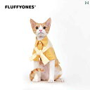 ワンちゃん用 ニット セーター FluffyOnes 小さい ぬいぐるみ ドイツ製 フェイク ツーピース シャツ ストライプ 春夏用 無 毛 猫 ペット 服 犬