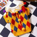 犬服 ニット セーター 犬の 秋冬 かわいい おもしろ 服 テディ 厚手 暖かい セーター ハロウィン ペット 猫 犬 サーカス