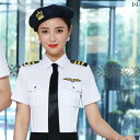 レディース ワーク ウェア メンズ レディースの ビジネス 服 ネイビー シャツ 航空 会社の パイロット スチュワーデスの 制服 客室 乗務 員 長袖