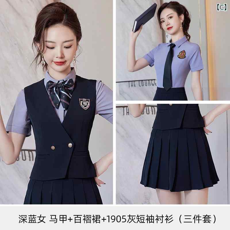 レディース　ファッション　仕事着　ユニフォーム 美容院 作業着 ハイエンド 皮膚 管理 制服 シニア 美容師 夏 半袖 プロ スーツ