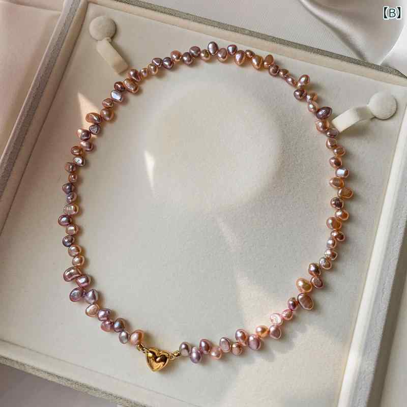 LAONsChoiceのレディース チョーカー アクセサリー 不規則 バロック パールネックレス アクセサリー 女性 2025 高級 軽量 鎖骨 ネックレス｜アングル2