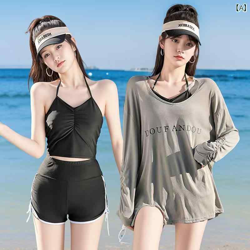 水着 ショートパンツ レディース 2025年 水着 レディース スプリット ハイエンド スリーピーススーツ 大きいサイズ ティブ 肉 感 ブラウス セクシー 温泉