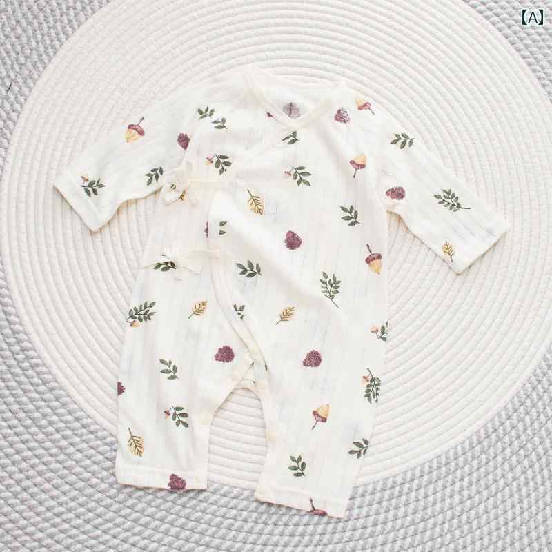 通気性 抜群 ボディスーツ ベビー用 クラス A 綿 薄型 通気性 新生児 夏服 0から 3月までの メンズ レディースの 夏の ジャンプスーツ ベビー スーツ