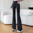 ヨガパンツ シャークパンツ レディース 春秋に 外で 着用 できる 女性用 迷彩 ダブル ポケット マイクロフレア シャーク パンツ。 薄手 ハイウエストベリー...