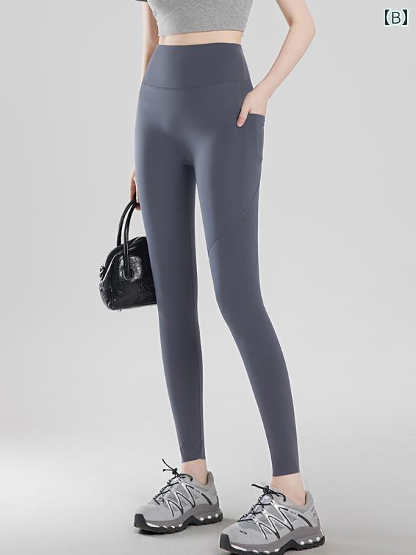 ヨガパンツ シャークパンツ レディース 夏の アウターと して 着用 できる 女性用 ポケット シャーク パンツ。 細身の スタイル 大きめ サイズ ハイウエスト 春秋 フィットネス ヨガ バービー レギンス。