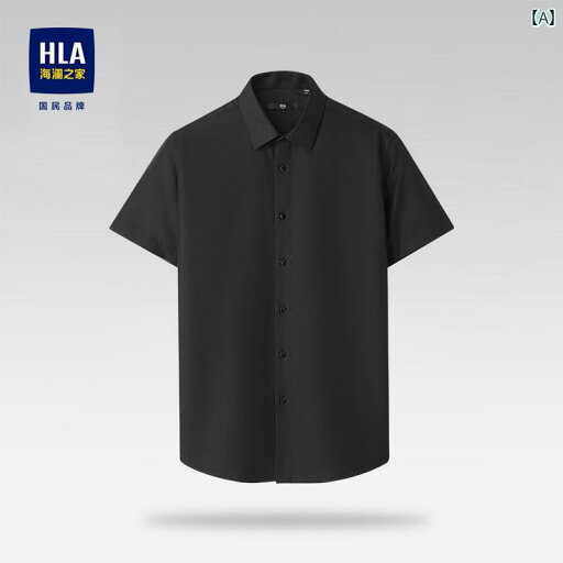 Yシャツ ワークシャツ メンズ HLA / Hailan Home ライト ビジネス 半袖 シャツ しわ 防止 2025夏 ブラックフォーマル メンズ Yシャツ ワークシャツ メンズ HLA / Hailan Home ライト ビジネス 半袖 シャツ しわ 防止 2025夏 ブラックフォーマル メンズ