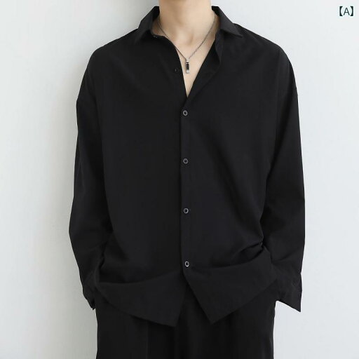 Yシャツ ワークシャツ メンズ 黒 シャツ メンズ 長袖 春秋 ファッション ハイエンド クール トップス メンズジャケット カジュアル 服 冷感 ホワイト Yシャツ ワークシャツ メンズ 黒 シャツ メンズ 長袖 春秋 ファッション ハイエンド クール トップス メンズジャケット カジュアル 服 冷感 ホワイト