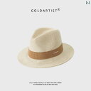 麦わら帽子 涼しい メンズ GOLDARTIST パナマ 麦わら 帽子 メンズ 夏 海辺 日よけ サンシェード レディース 編み込み つば 広 付き