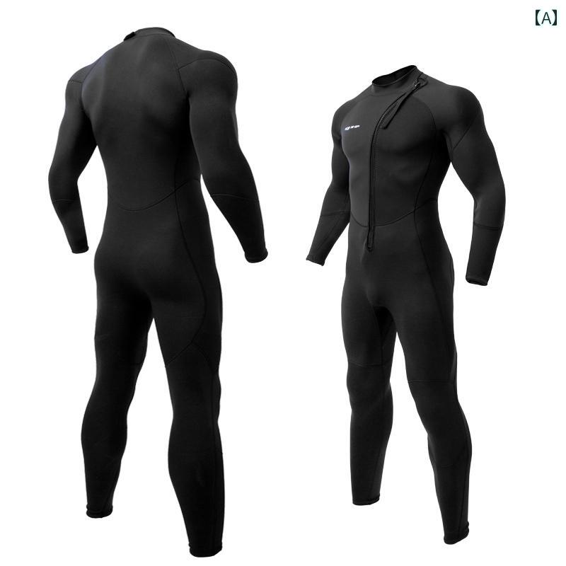 ウェットスーツ マリン スポーツ ウェットスーツ 2 mm ワンピース メンズ 暖かい サーフィン パドルボード モーターボート 水泳 冬 シュノーケリング クラゲ 防水 速乾