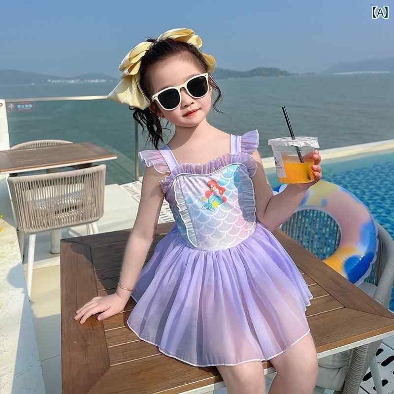 女の子用 かわいい マーメイド マーメイド ガール 水着 夏 2025 子供用高 価値 美しい スカート 女の子 ベビー