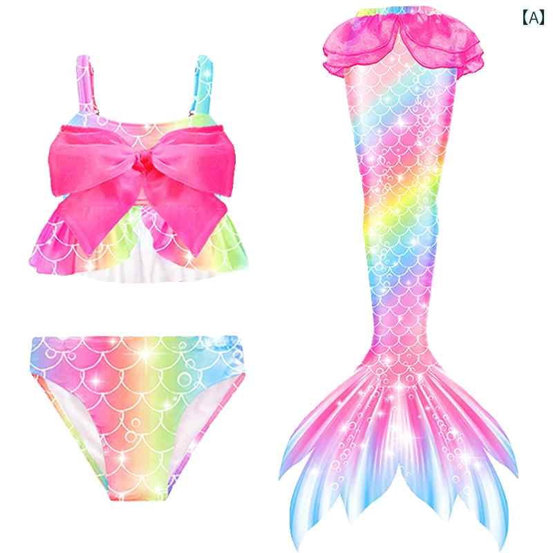 マーメイド キッズ用 人魚の しっぽ 子供用 女の子 水着 ウエスタンスタイル マーメイド プリンセス コ..