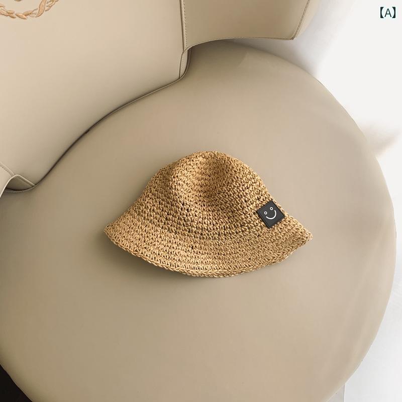 キッズ かわいい 麦わら帽子 子供用 麦わら 帽子 ベビー 漁師用 クールな 日よけ 日焼け防止 夏用 ビー..