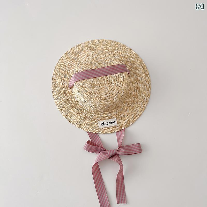 キッズ かわいい 麦わら帽子 子供用 日焼け防止 麦わら 帽子 男の子 夏用 つば 広 女の子用 編み ベビ..