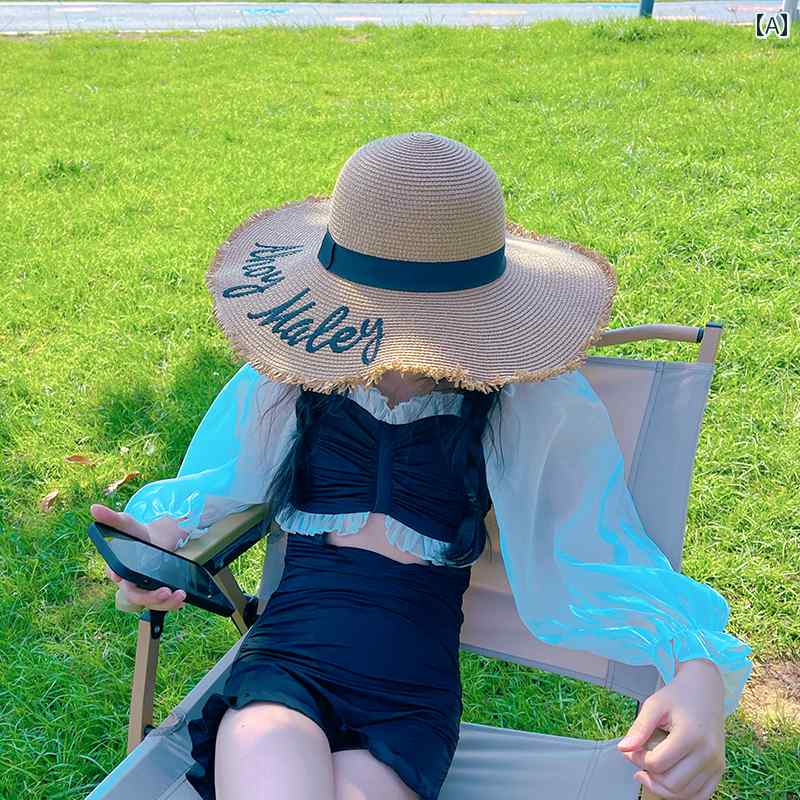 キッズ かわいい 麦わら帽子 夏用 女の子用 麦わら 帽子 ベビー ガールズ用 つばの 広い サンハット 日..