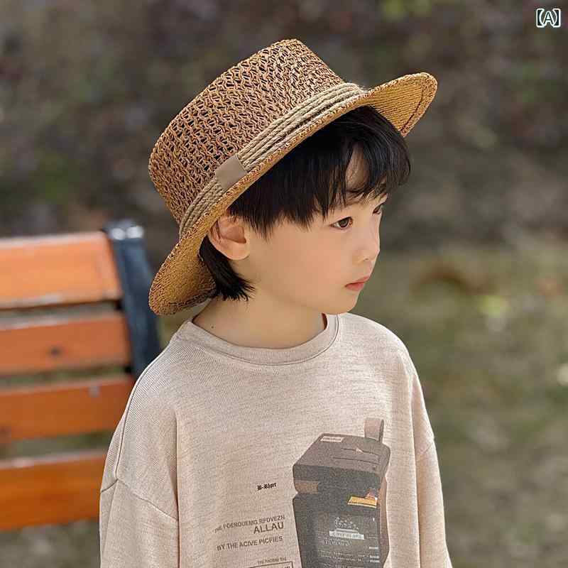 キッズ かわいい 麦わら帽子 子供用 麦わら 帽子 2025年 日焼け防止 サンシェード 小さい 漁師 かっこ..