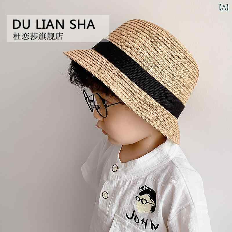 キッズ かわいい 麦わら帽子 子供用 帽子 男の子用 夏用 サンハット 女の子用 麦わら かっこいい ベビ..
