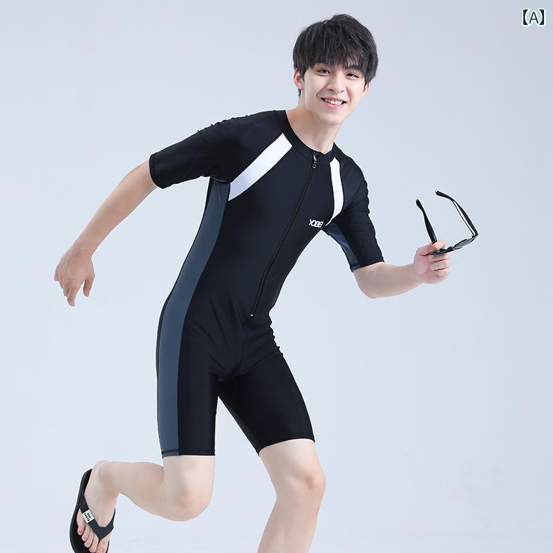 メンズ 水着 セット メンズ 水着 半袖 ワンピース 日焼け防止 速乾 大きいサイズ ティーンエイジャー 大人 太った 子供用 プロ