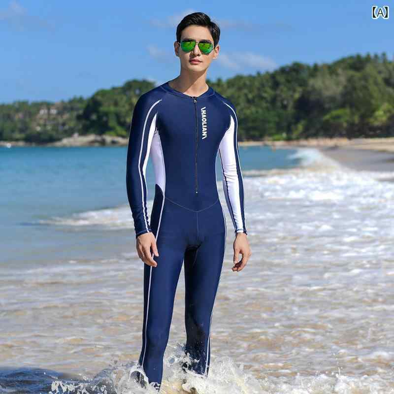 メンズ 水着 セット メンズ ワンピース 水着 ティーンエイジャー 長袖 ズボン 日焼け防止 速乾 クラゲ スーツ シュノーケリング サーフィン