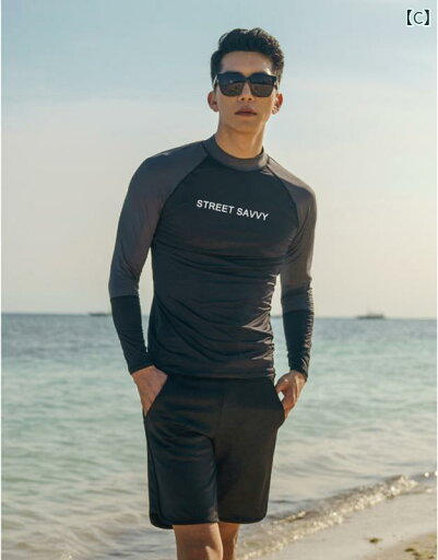 新作登場!フィットネス水着 水着 メンズ ラッシュガード 上下セット 長袖 サーフパンツ フィットネス水着 おしゃれ 日焼け防止 スポーツ スイムウェア 練習用 競泳水着 海パンツ ジム 水泳 かっこいい 着脱簡単 ブランド 大人 水陸両用 フィットネス メンズ M/L/LL