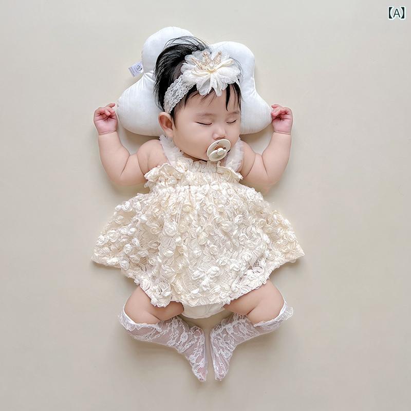 かわいい ドレス ベビー フランスの Uamtor 夏用 ベビー 服 スリング ジャンプスーツ 女の子 満月 百日..