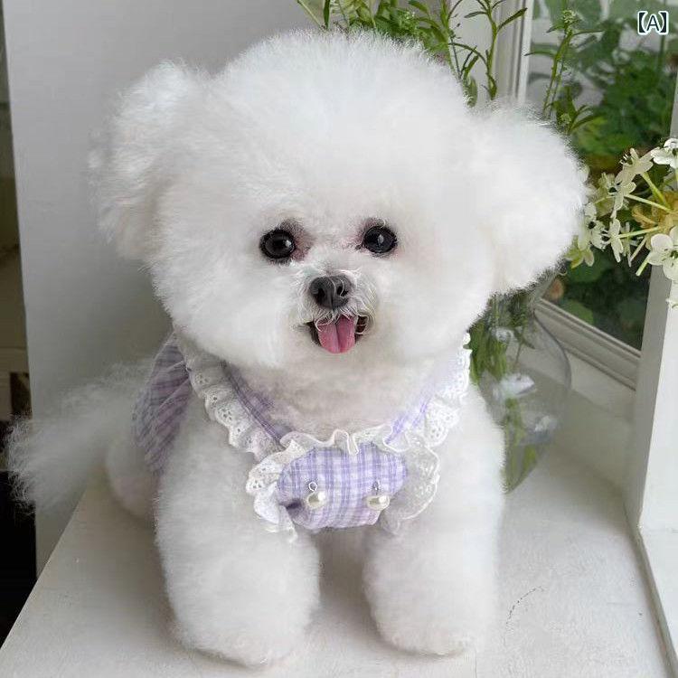 小型犬用 ドレス かわいい ペット 猫 犬 服 プリンセス 小型 シュナウザー テディ 春夏 レース スカート