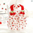 小型犬用 ドレス かわいい ペット 服 犬 かわいい チェリー ドレス テディベア 小さい 子犬 猫 春夏 プリンセス