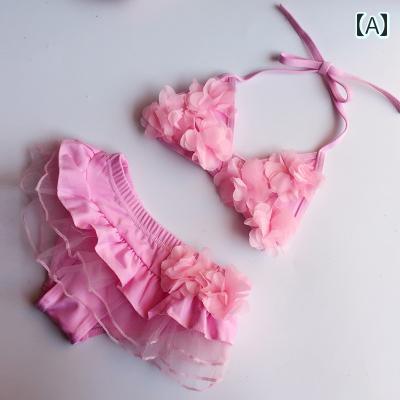 ベビー用 水着 スプリット 子供用 水着 女の子 小中 ビキニ スカート スタイル ベビー プリンセス かわいい 温泉
