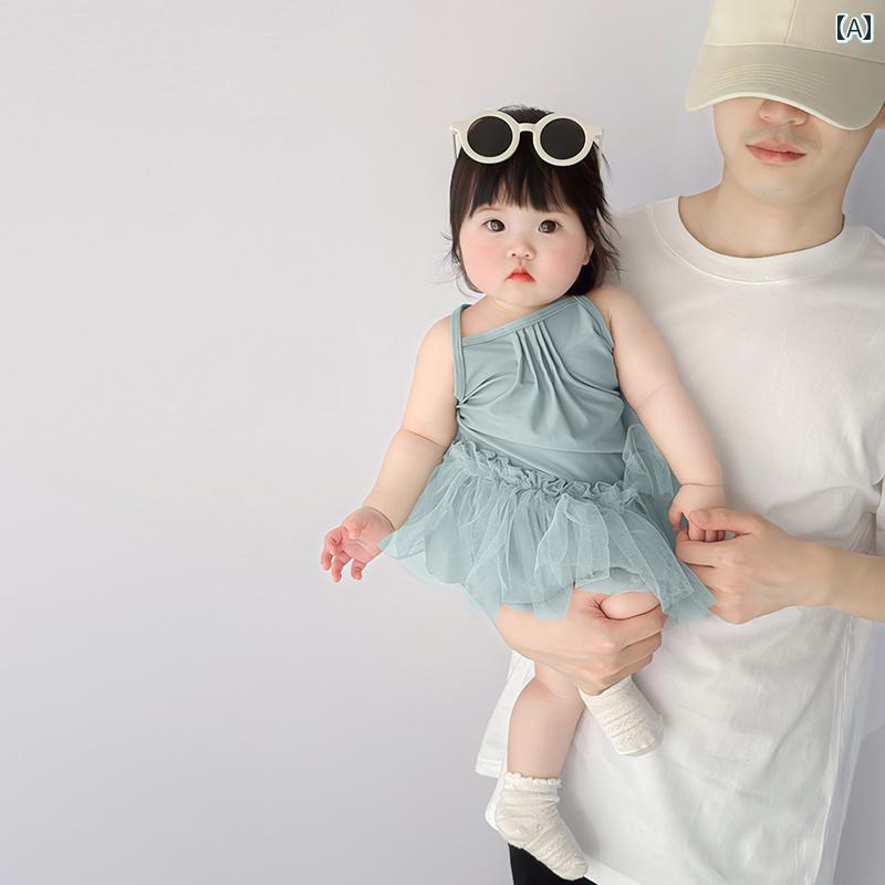 ベビー用 水着 ベビー 水着 夏 かわいい ワンピース 1歳 女の子 服 薄手 速乾 スリング