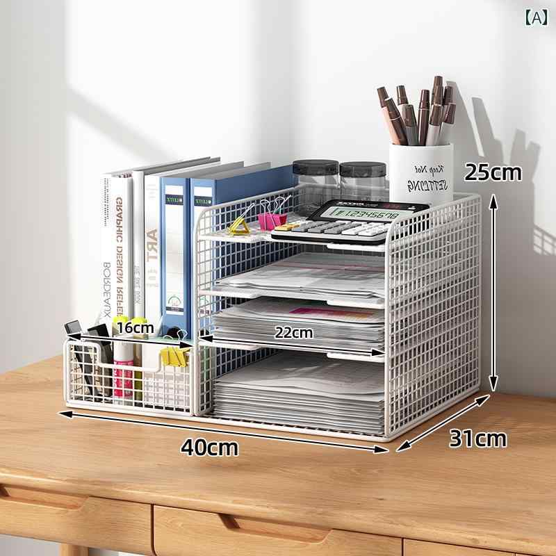 デスク 収納 ボックス ファイル フォルダー 収納 ボックス ファイル ラック デスク トップ 本棚 多層大容量 フレーム A 4 用紙 整理 データ ワークステーション アーティファクト オフィス 用品 文房具