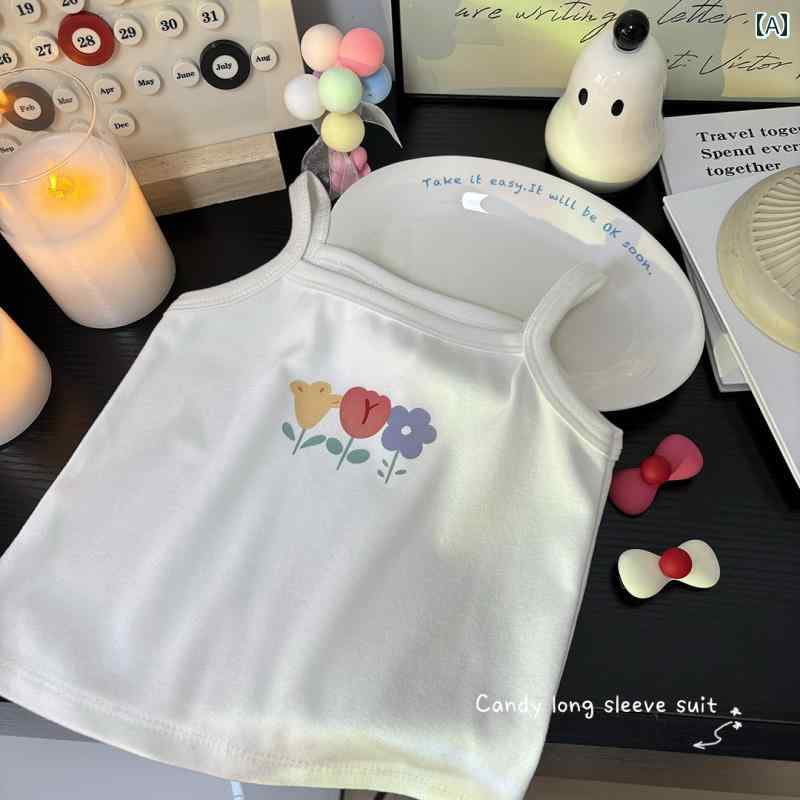 キッズ キャミソール タンクトップ ベビー サマー サスペンダー ガールズ トップス の 子供用 スタイリ..