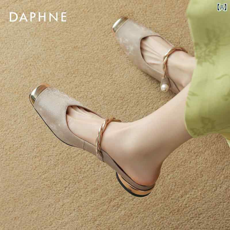 ミュール レディース 上品 ダフネの チャイナ風 包 頭 スリッパ 女性用 2025年 フラット シューズ 夏 ..