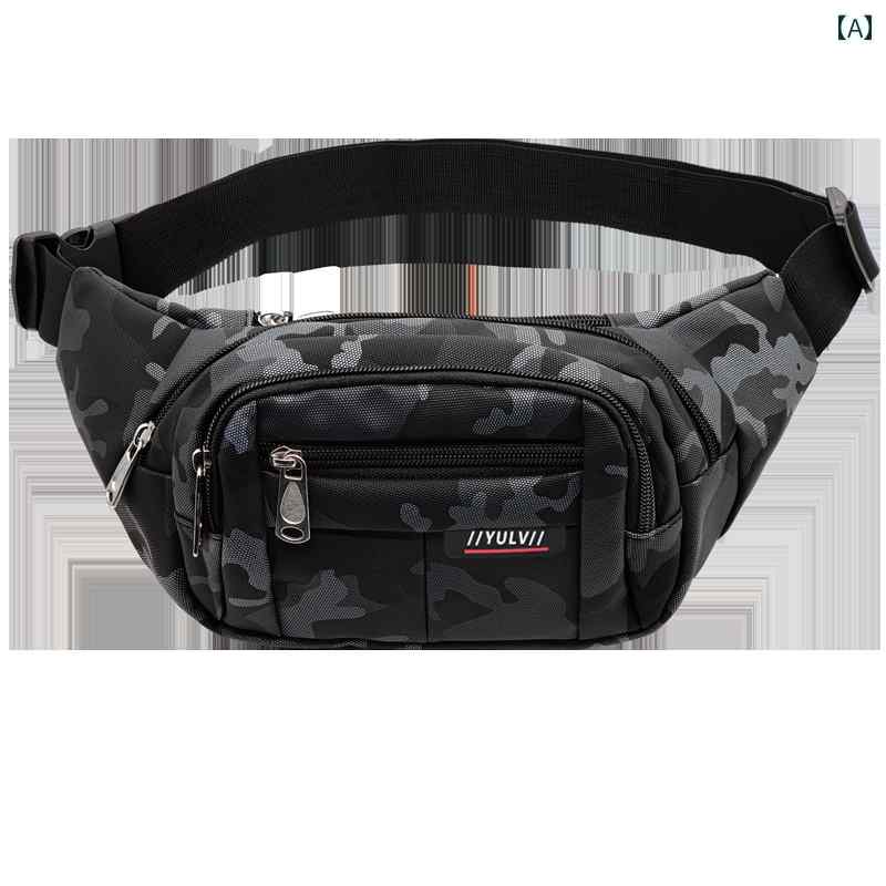 ウエストポーチ レディース コンパクト ウエスト バッグ スマートフォン 工事 現場 防水 迷彩が 屋台を 出してお 金を 集める小銭入れ キー 男女兼用