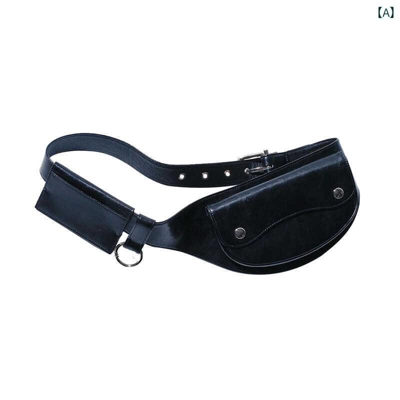 ウエストポーチ レディース コンパクト なの ポケット ベルト ファッション ウエスト バッグ スタイリッシュな 多機能 バイク チェスト ショルダーバッグ ミニ