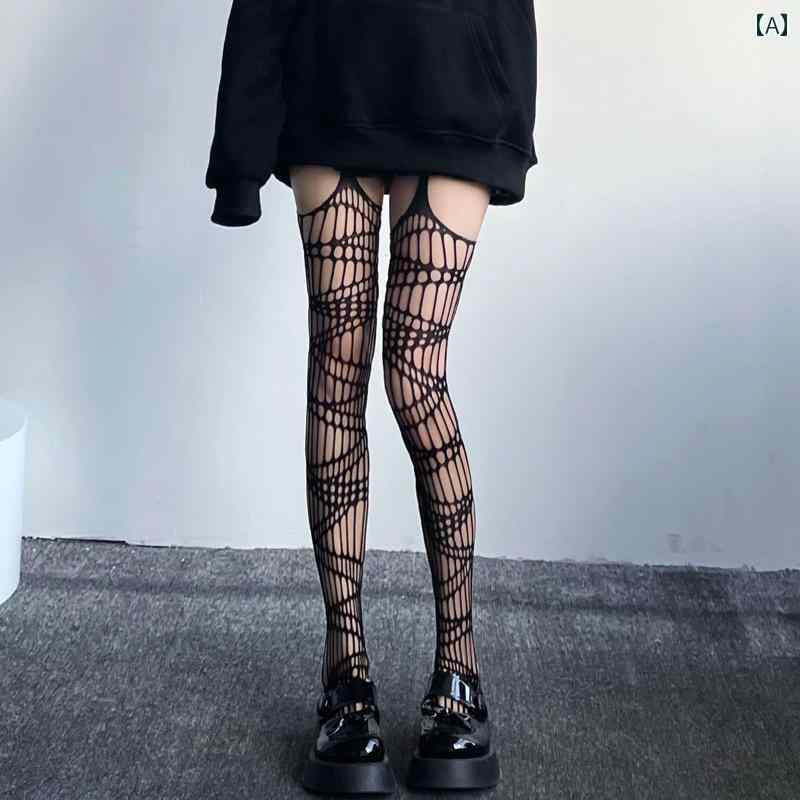 網タイツ レディース ストッキング ホット ガールの 網 タイツ ガーターストッキング ワンピース 穴 魅..