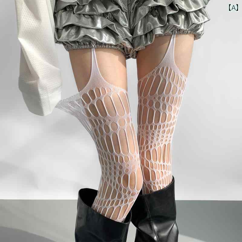 網タイツ レディース ストッキング 夜間 教室 ワンピース サスペンダーストッキング レディース 夏 薄..