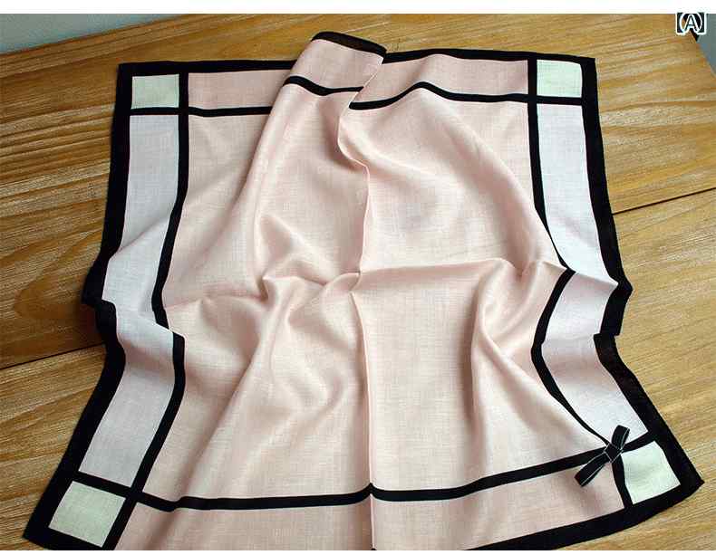 ハンカチ 上品 レディース クール パ ジャガード プリント 綿 レディース ハンカチ リボン 小さい 正方形 スカーフ