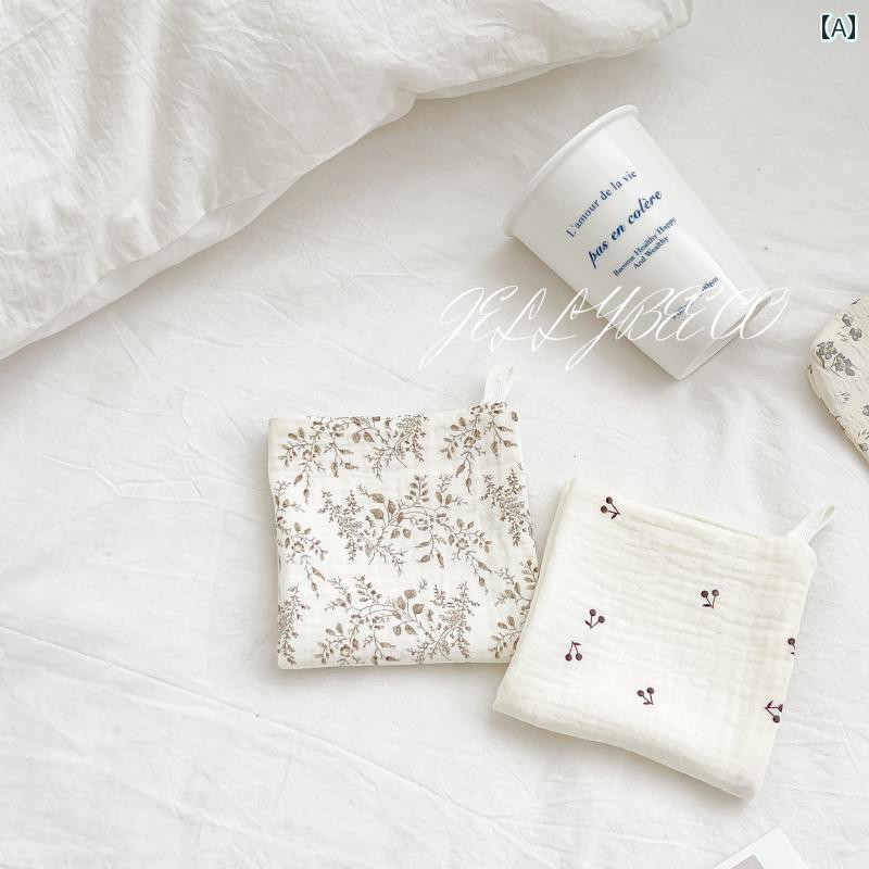 ハンカチ 上品 レディース 綿 ガーゼ A型 ベビー用 小さめ スクエアタオル ベビービブ タオル バス 子供用 ハンカチ 手洗い用 フェイスタオル