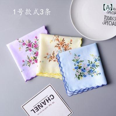 ハンカチ 上品 レディース ハンカチ 携帯用 薄手 レディース プリント タオル 昔ながらの レトロ 汗 拭き 綿 小さい 四角い 爽 やかで おしゃれ