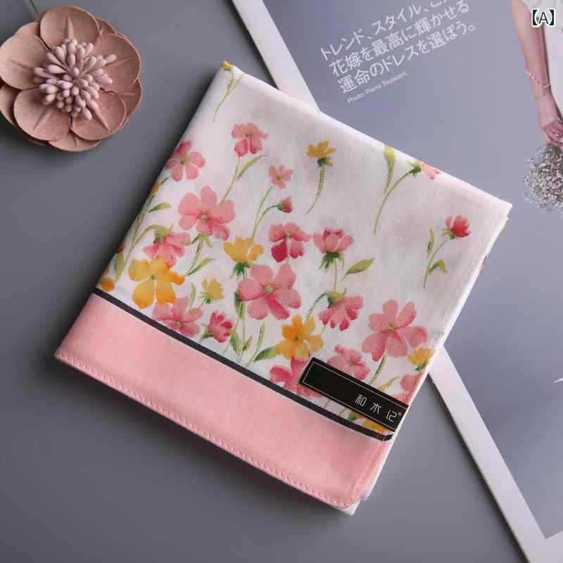 ハンカチ 上品 レディース Hemuji Weiai レディース 綿 ハンカチ 携帯用 80 厚手 汗 拭き