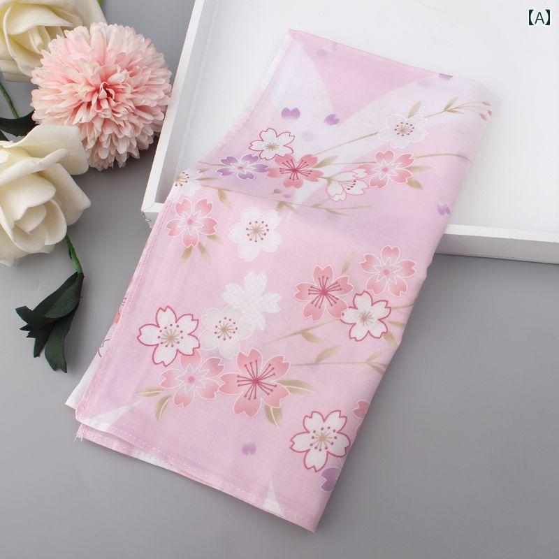 ハンカチ 上品 レディース 梅の花 レディース 綿 ハンカチ プリント 薄型 ソフト 吸汗性 大きいサイズ ギフト ボックス