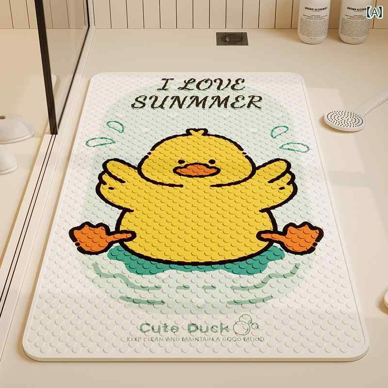 バスマット おしゃれ 浴室 浴室 滑り止め マットの 大きい 黄色い アヒルの 浴室の 家庭用 シャワーの ..
