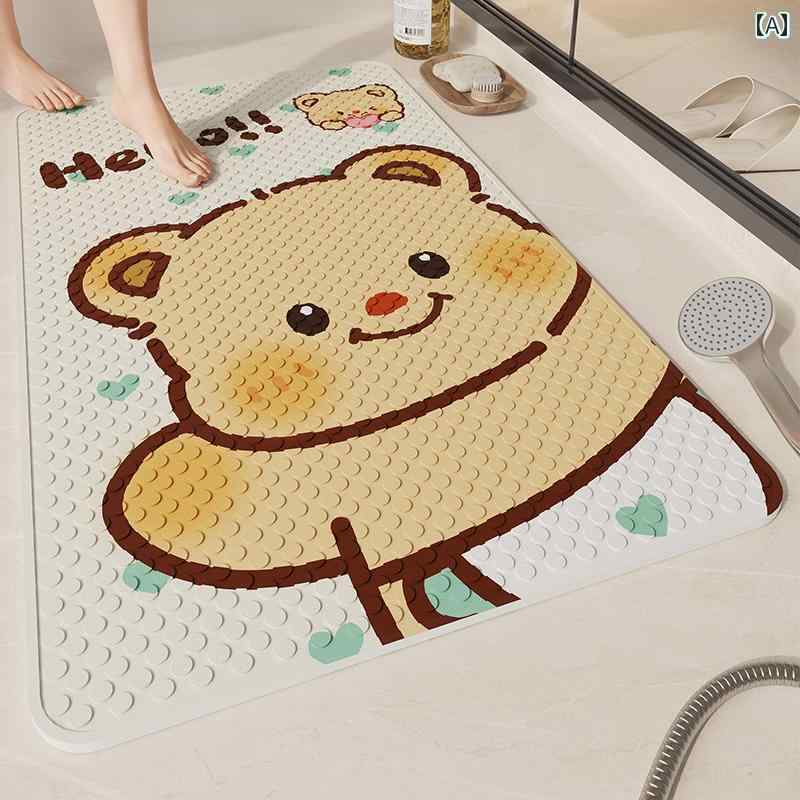 バスマット おしゃれ 浴室 の 浴室 滑り止め マット トイレ 吸盤 足 シャワー ルーム 子供用お 風呂 ベ..
