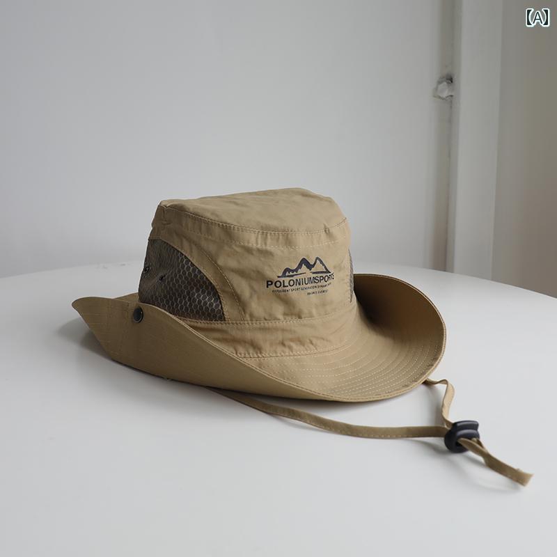 釣り アウトドア 日焼け防止　帽子 FINE STATE サンハット メンズ 夏 薄手 通気性 フィッシャーマン ハット アウトドア ハイキング 帽子