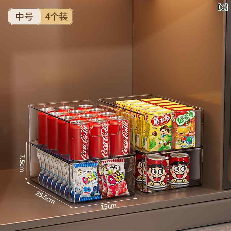 キッチン 収納 ボックス 雑貨や スナックを 整理 する キャビネット 収納 ボックス 細長い バスケット デスク トップの 透明 アクリル製 長方形